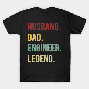 Engineer Funny Vintage Retro Shirt Husband Dad Engineer Legend T-Shirt